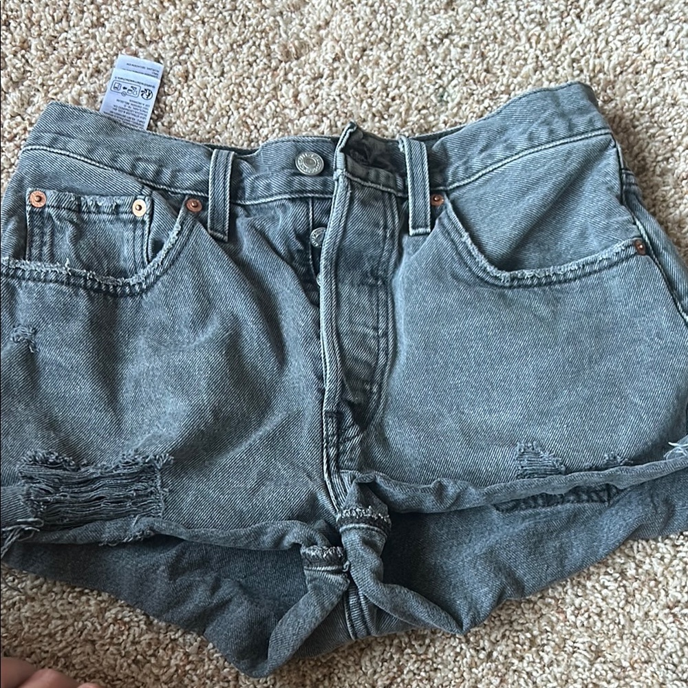 Levi's Gray Jean Shorts